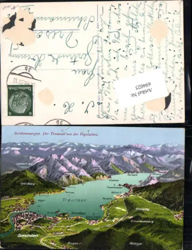 694025 Gmunden am Traunsee Neukirchen Vogelschau Pinsdorf Püreth Rindbach pub Brandt 1037