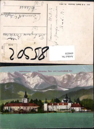 694039 Gmunden am Traunsee Partie pub Brandt 1351c gel Brunath Elsass