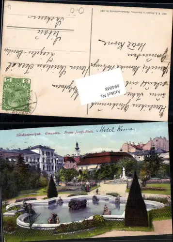 694048 Gmunden am Traunsee Franz Josefs Platz Partie pub Brandt 199