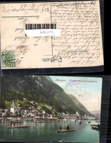701569 Hallstatt Fronleichnamsprocession Boote pub Brandt 485