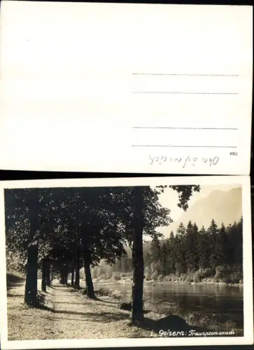 703750 seltene Foto-AK Goisern Partie an der Traunpromenade