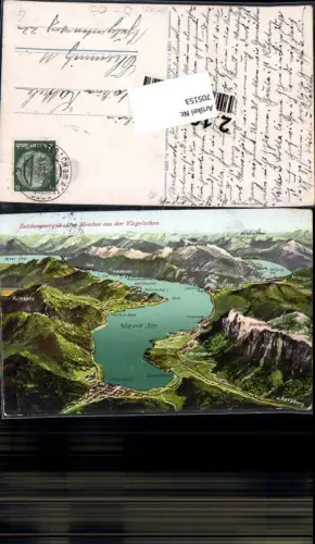 705153 Salzkammergut Mondsee a.d. Vogelschau St. Lorenz Bichl Auhof Plomberg Schörfling St. Gilgen