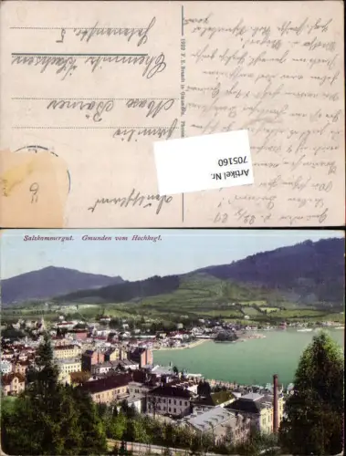 705160 Salzkammergut Gmunden am Traunsee m. Hochkogl pub Brandt 1099