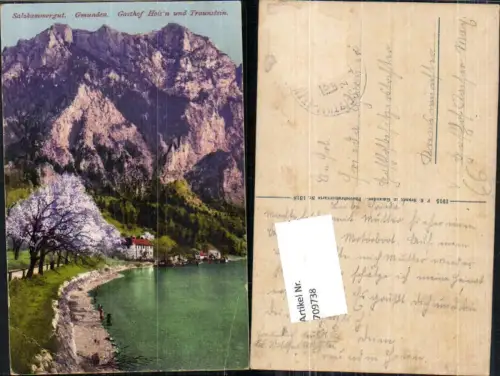 709738 Gmunden am Traunsee Gasthaus Hoisn Traunstein pub Brandt 1318