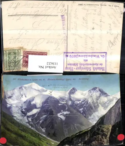 115622,Gr. Wiesbachhorn u. Bratschenkopf Kaprun 1926 pub Purger Co 10906