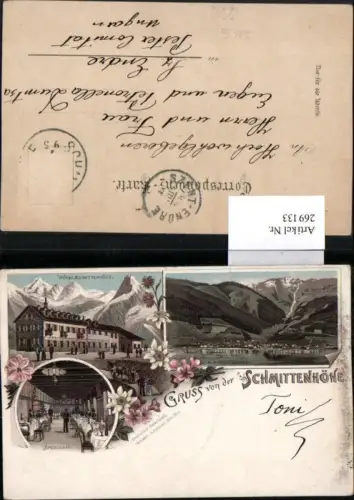 269133,Litho AK Zell am See Totale Hotel Schmittenhöhe Innenansicht Speisesaal Mehrbildkarte