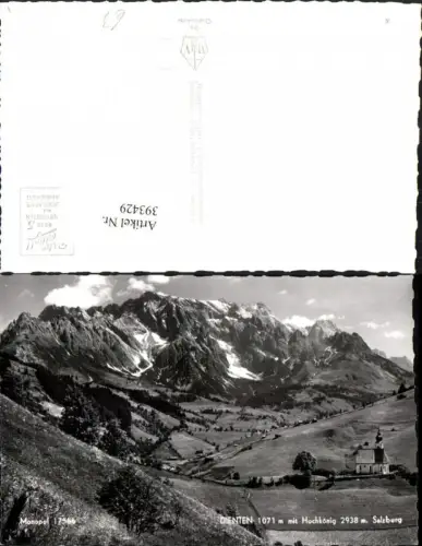 393429,Dienten Kirche m. Hochkönig Bergkulisse