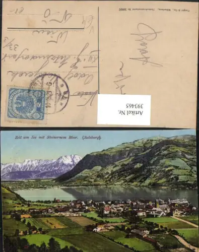 393465,Zell am See Totale m. Steinernem Meer Bergkulisse pub Purger e Co 10897