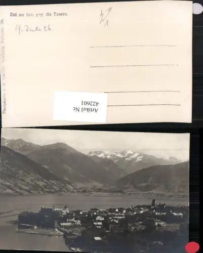 422601,Foto AK Zell am See Totale geg. Tauern Bergkulisse pub H. Gürtler