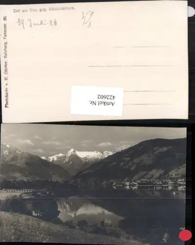 422602,Foto AK Blick auf Zell am See m. Kitzsteinhorn Bergkulisse pub H. Gürtler