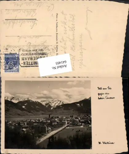 641493,Foto Ak Zell a. See geg. d. Hohen Tauern pub H. Kallina