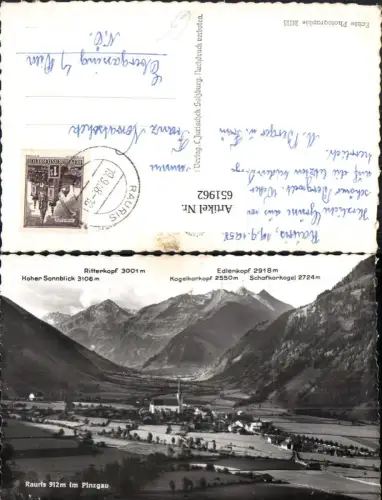 651962,Foto Ak Rauris im Pinzgau Totale