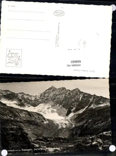 668683,Foto Ak Ödwinkelkees u. Eiskögele v. Schafbühel b. Uttendorf