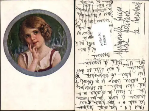 128006,Süsse Kinder Künstlerkarte Kind nachdenklich