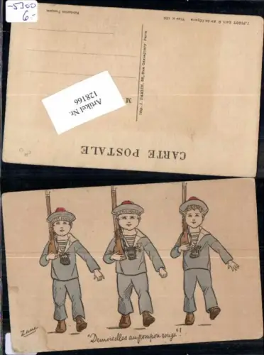 128166,zane sign. Kinder als Soldaten Kindersoldaten Marine Kriegsmarine Matrosen Seemann