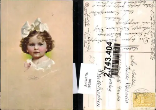 197501,Mädchen m. Masche Schleife Kopf Portrait pub Novolito