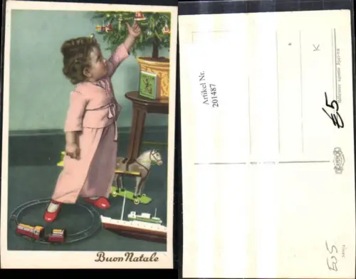 201487,Kind Kinder Spielzeug Buon Natale Pferd Eisenbahn Schiff Christbaum