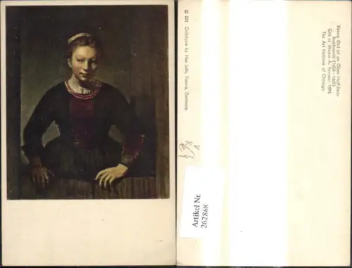 262868,Künstler Ak Rembrandt Young Girl at an Open Half Door Frau pub Max Jaffe 221