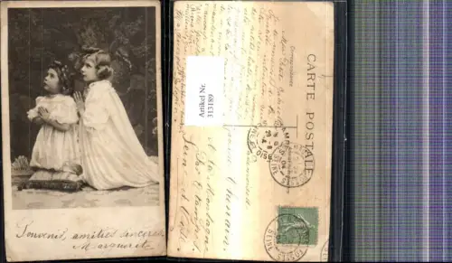 313189,Kind Mädchen Betende Hände Blick n. Oben Religion