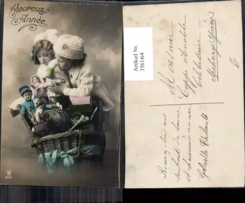 336164,Kind Kinder Mädchen m. Spielzeug Puppen Spielpferd Heureuse Annee