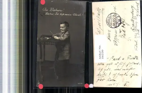336220,Kind Kinder Bub Junge b. Tisch stehend Feder Tintenfass Brief Lesen pub NPG 12733