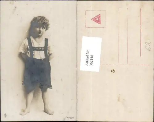 362146,Foto Ak Kind Bub Junge i. Lederhose Tracht stehend Portrait