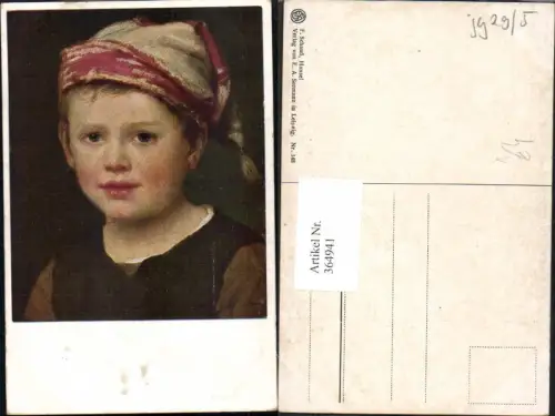 364941,Künstler Ak F. Schauß Hansel Kind Bub Junge m. Hut Zipfelmütze