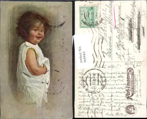 364943,Künstler Ak E. Holub Kind Portrait Stempel Kohimoor Drückknöpfe Reklame
