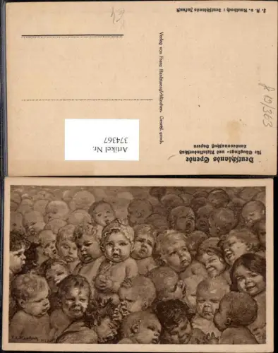 374367,Künstler Ak F. A. v. Kaulbach Deutschlands Zukunft Kinder Gesichter
