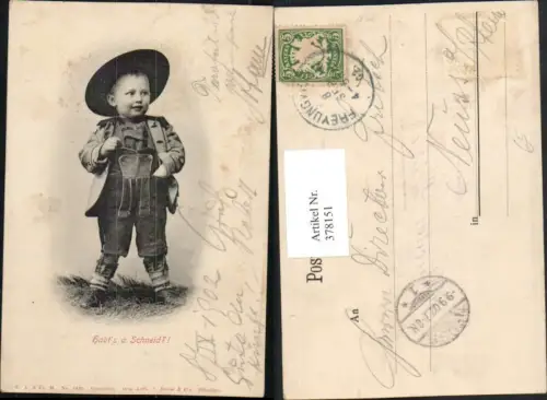 378151,Habts a Schneid Junge Bub in Tracht Lederhose Hut