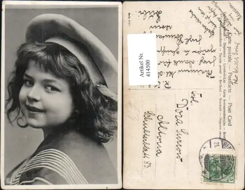 414500,Kind in Uniform Hut Matrosenanzug Portrait