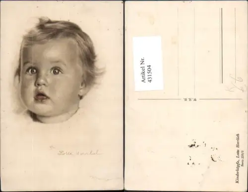 431504,Künstler Ak Lotte Herrlich Kinderköpfe Kind Portrait