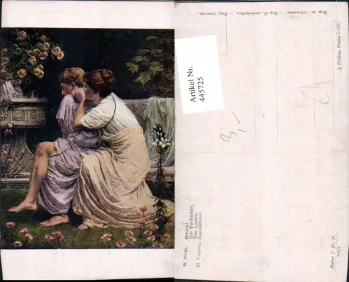 445725,Künstler Ak N. Hirst Die Verliebten Paar Liebe Umarmung