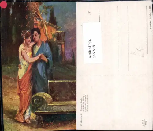 445768,Künstler Ak R. Kominek Römische Liebe Paar Händchenhalten