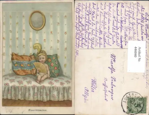 446040,Künstler Ak Susan Beatrice Pearse Kind Mädchen Mauerblümchen