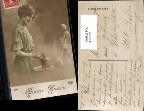 459829,Frau Haarband Edwardian Girl Fashion Mode Photo Postcard
