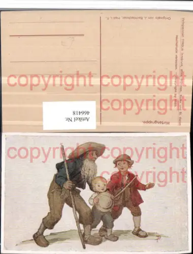 466418,Künstler AK J. Bachlechner Hall Tirol Hirtengruppe Mann Kinder