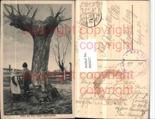 466627,Russland Polen Bauernkinder Kinder Baum