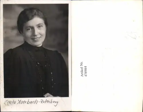 478984,Foto Ak Frau Perlenkette Schmuck Centa Auerbach-Rottenburg pub H. Harless München