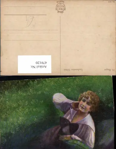 479120,Künstler Ak H. Mager Frau Lachendes Glück