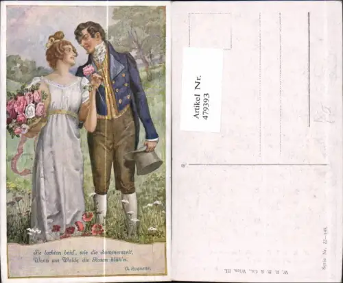 479393,Künstler Ak H. Schubert Paar Liebe Verliebter Blick Spruch O. Roquette