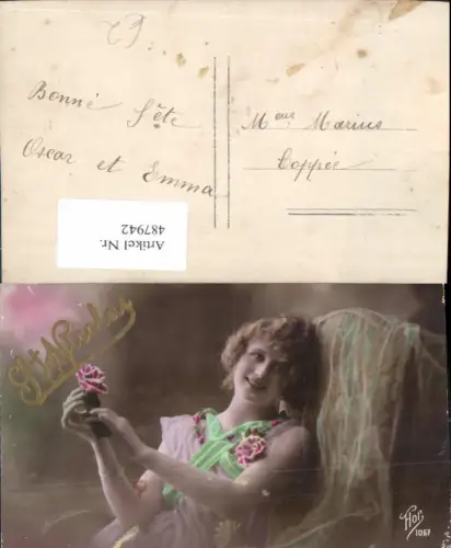 487942,Frau Lockenkopf St Nicolas Rosen Blumen