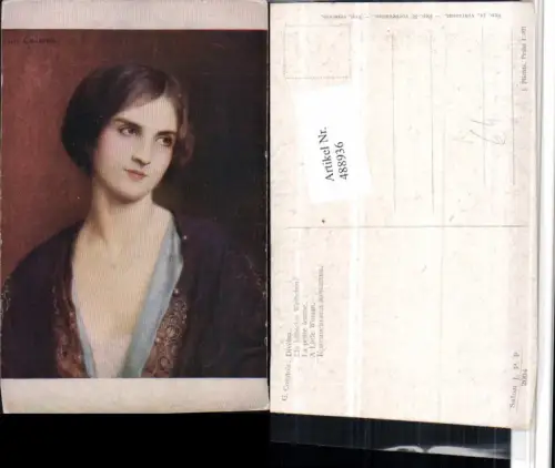 488936,Künstler AK G. Courtois Hübsches Weibchen Frau Portrait