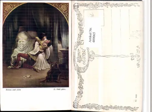 489065,Künstler AK H. Hock Romeo und Julia Liebe Paar pub B.K.W.I. 1699
