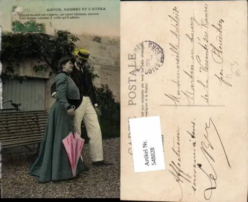 548028,Liebe Liebespaar Paar Schirm Mann Hut Kleid Anzug