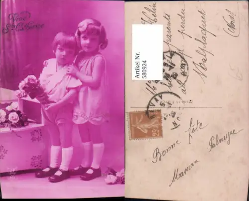 580924,Kinder Bub Junge Mädchen Blumen Rosen Vive St Catherine