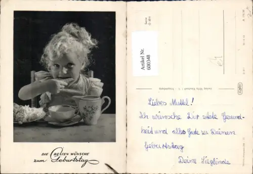 600348,Kind Blondes Mädchen Lockenkopf Kaffeejause Geburtstag Essen