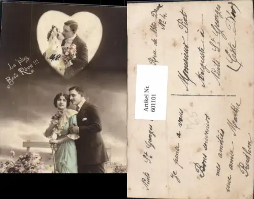 601101,Fotomontage Paar Liebe Kuss Hochzeit Le plus Beau Reve Herz