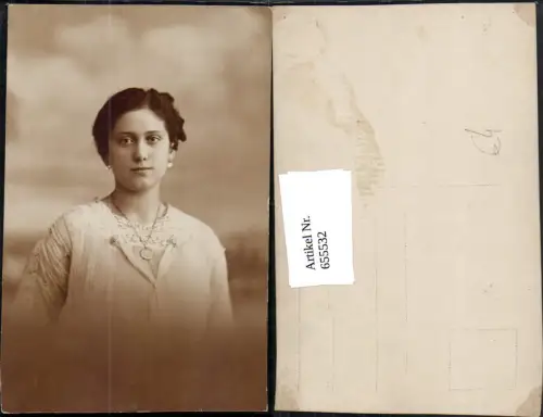 655532,Foto Ak Frau Schmuck Portrait