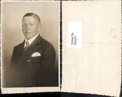 655537,Foto Ak Mann in Anzug Portrait